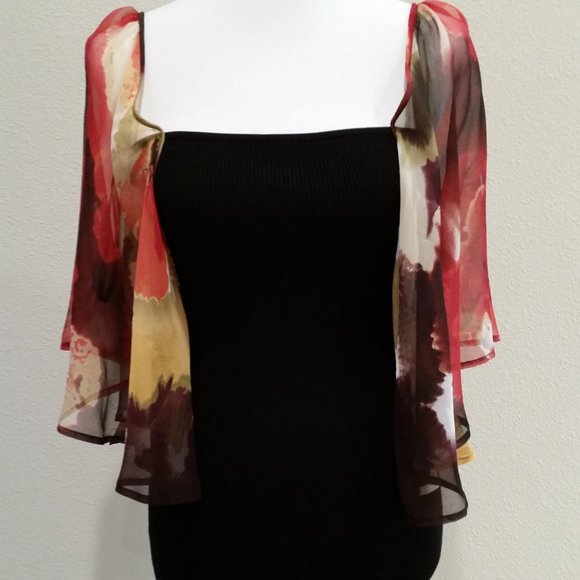 Bebe Black & Red Top - Picture 3 of 5